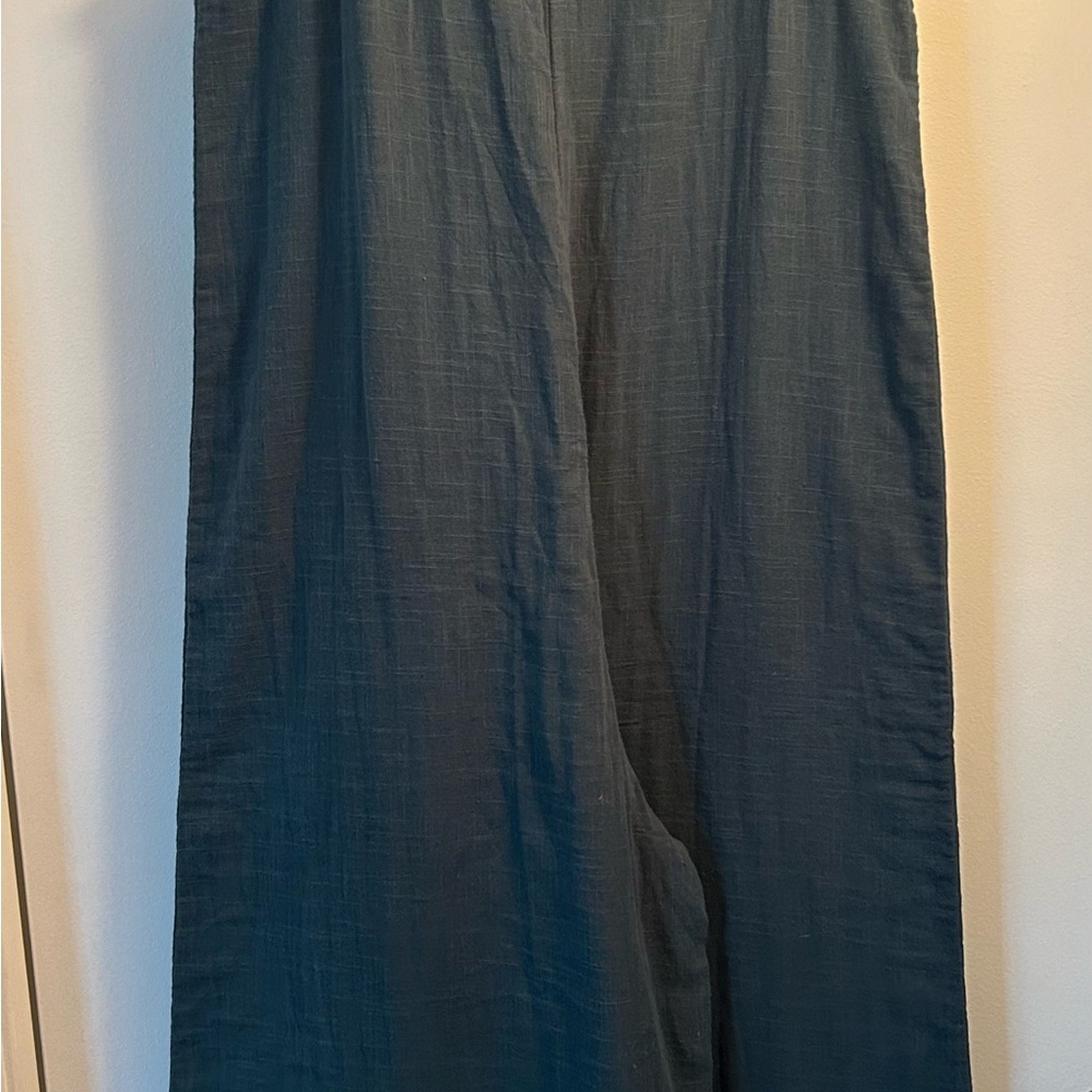 NATURAL LIFE Teal V-Neck Wide-Leg Jumpsuit - Picture 2 of 6